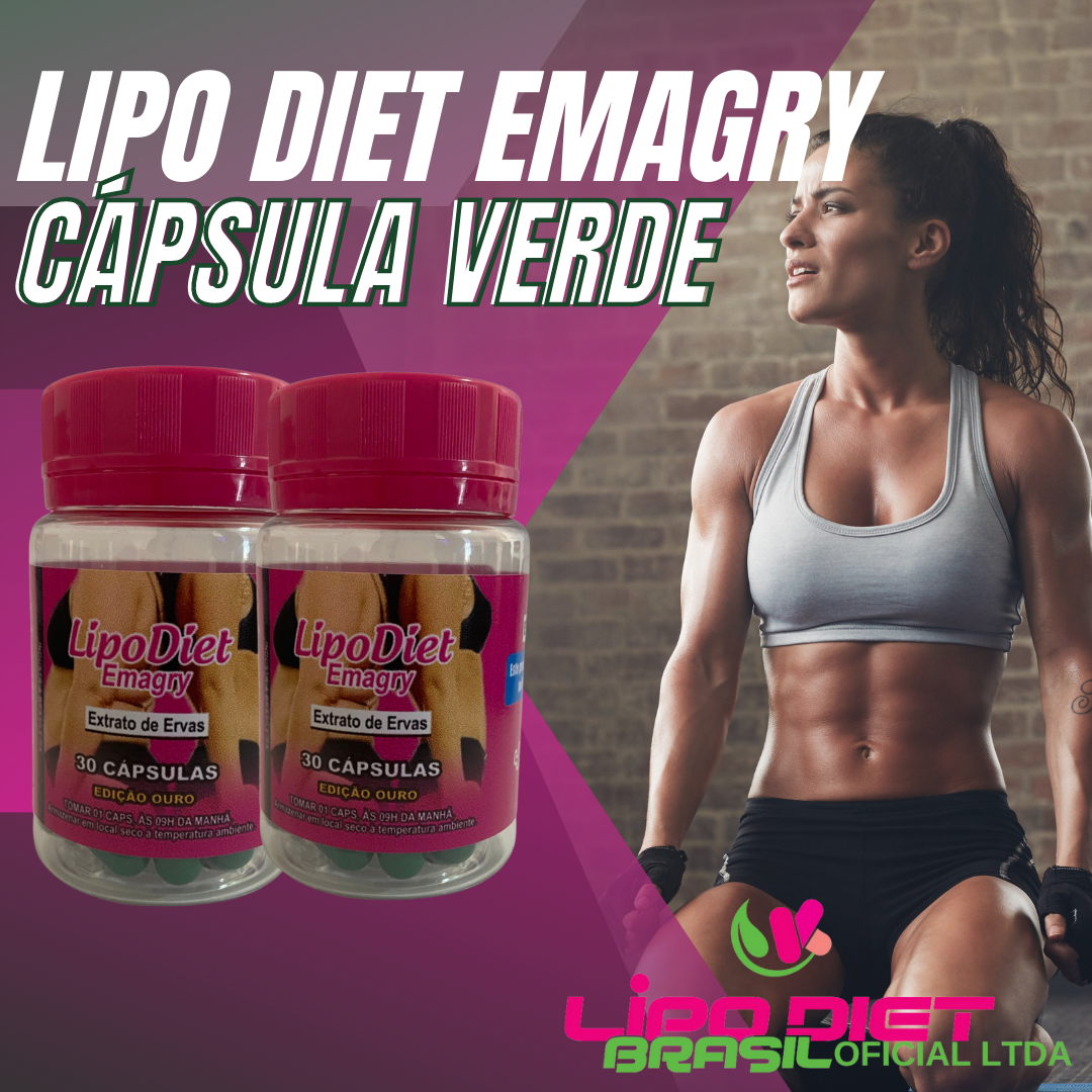 KIT 10 Lipo Diet Emagry Cápsula Verde