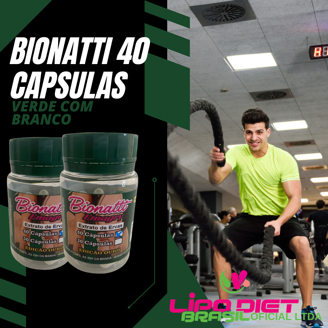 KIT 10 Bionatti 40  Capsulas Verde Com Branco