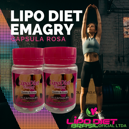 KIT 10 Lipo Diet Emagry Cápsula Rosa